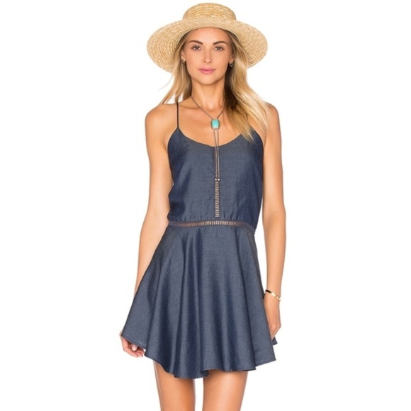 NWT Lovers + Friends Northbound Denim Cutout Dress - Picture 1 of 3
